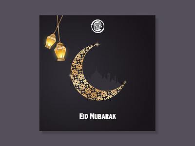 Social media post design on Eid Mubarak