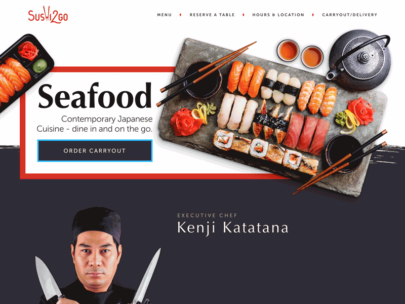 Sushi2Go — Restaurant Homepage
