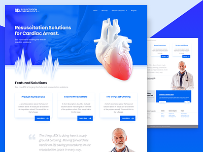 Biotech Site - Cardiac Based Startup biotech biotechnology doctor healthcare heart medical ui user interface web design