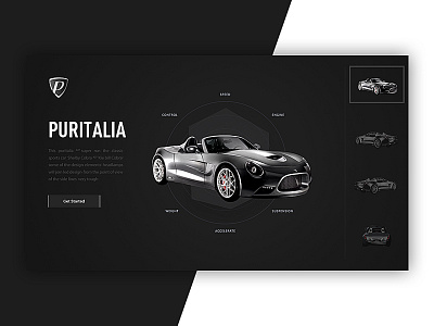 Day 07 - Partial 427 Web design black car design flat partial web