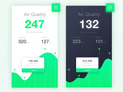 Day 12 - air cleaner app cool design green motion ui