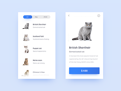 Day 14 - Pet market 100 blue dailyui day50 ios list