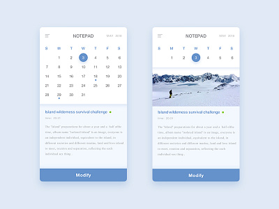 Day 23 - Notepad 100 card clean cool dailyui flat