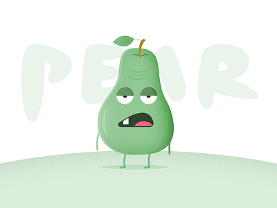 Day45 - Illustrator pear green illustrator old pear