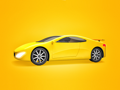 Day48 - 3d sports car