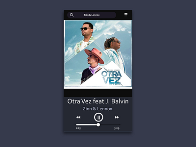 Daily UI Day 009 - Music Player 009 dailyui music player ui ux