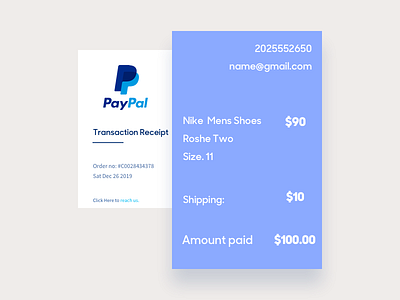 Daily UI Day 17 - Email Receipt