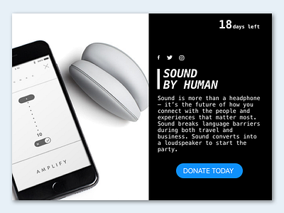 Daily UI Day 32 - Crowdfunding Campaign 032 campaign crowdfunding dailyui day32 ui ux