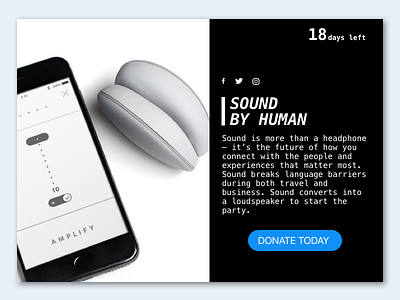 Daily UI Day 32 - Crowdfunding Campaign