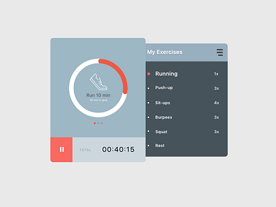 Daily UI Day 41 - Workout Tracker 041 dailyui day41 tracker ui ux workout