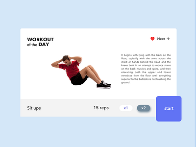 Daily UI Day 62 - Workout of the Day