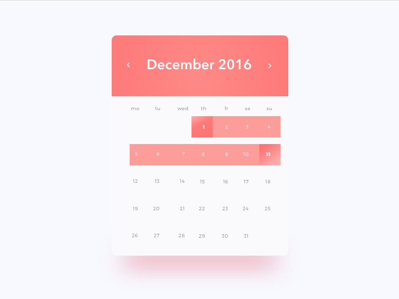 Daily UI Day 80 - Date Picker by Sergio Rovira on Dribbble