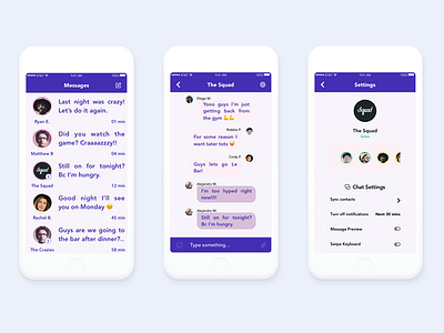 Chat Messaging Concept App chat concept ios messaging mobile submission ui uplabs ux
