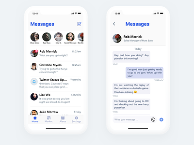 Chat App app chat concept iphone x