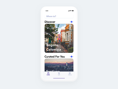 Flight Booking App - Home Page by Sergio Rovira on Dribbble