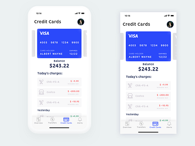 Bank App - Credit Card Screen