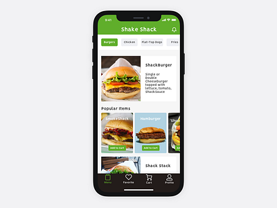 Food App app concept food iphonex ui ux