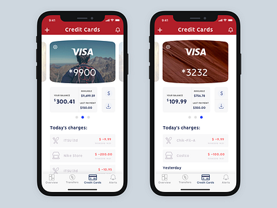 Bank App - Credit Card Screen