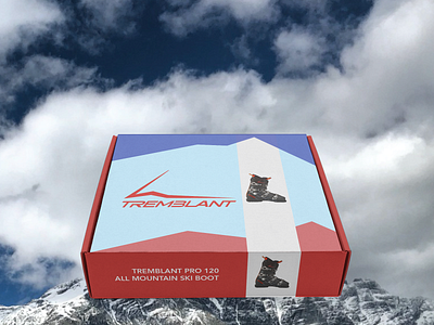 Ski Boot Packaging branding design logo