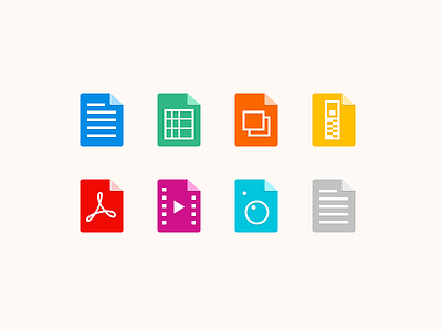 Jive Chime: file icons doc excel file icons file types files flat icons icons movie pdf spreadsheet zip