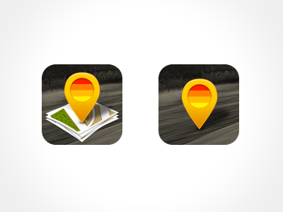 Apple Touch Icon apple apple touch icon favicon icon map orange pin red road thumb touch yellow
