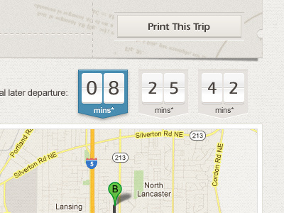 departure time analog blue clock departure flip google map print ticket time transit
