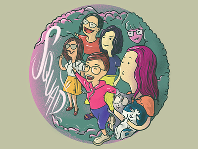 International Women's Day Sticker - Our Product Designers cartoon design illustration iwd iwd2019 product design team women in design