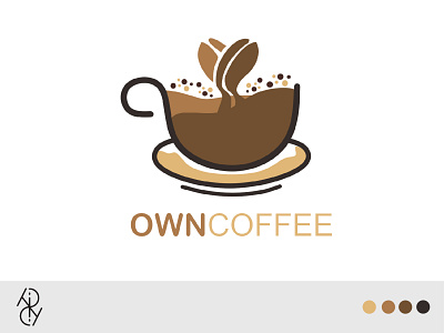 Coffee Logo branding design flat illustration minimal