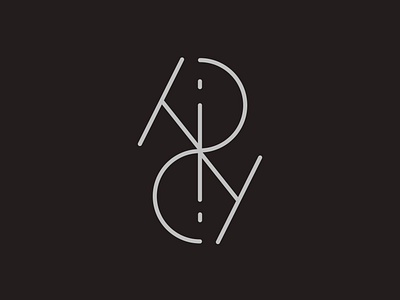 Logo Ricky branding design flat logo minimal typography