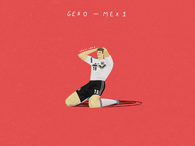 Germany vs Mexico football illustration