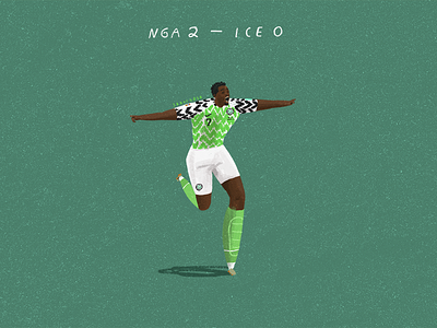Nigeria vs Iceland football illustration