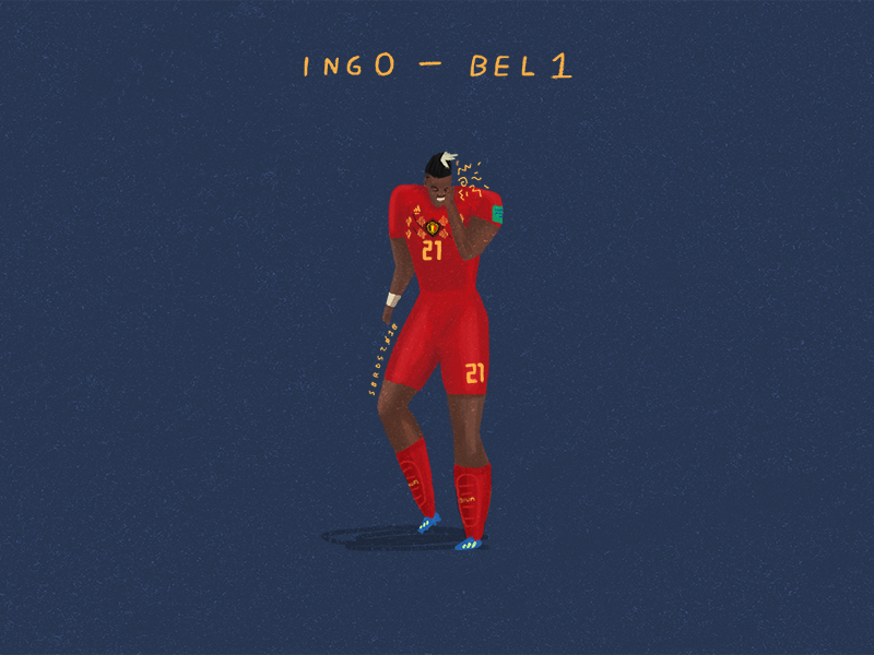 England vs Belguim football illustration
