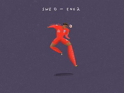 Sweeden vs England football illustration