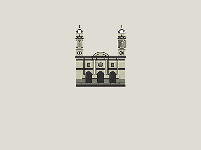 Catedral de Montevideo building design icon identity illustration montevideo vector