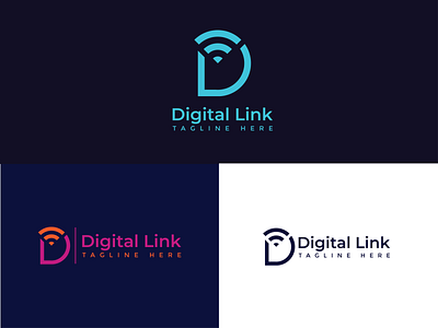 Digital Link Logo, D letter logo, Modern Logo design creative logo ditital logo logodeisgn logos minimalist tech technology logo