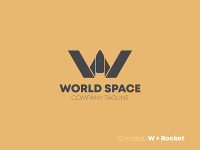 W & Rocket Minimalist Logo Design brand brand identity branding creative letter letter logo design letter mark logo logodesign minimalist logo rocket logo rokcet space w letter brand logo