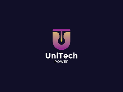 Unitech Logo Design letter letter logo letter logo design letters logodesign minimalist modern power power logo tech tech concept tech logo tech logo design technology