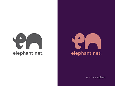 EN & Elephant concept logo design