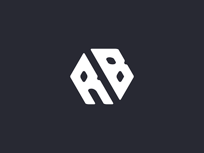 RB letter polygon monogram logo design
