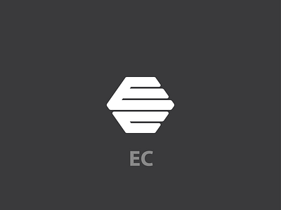 EC letter Polygonal Monogram Logo