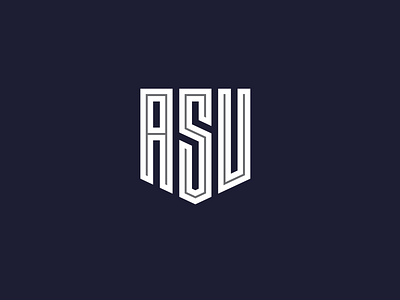 ASU letter monogram logo design