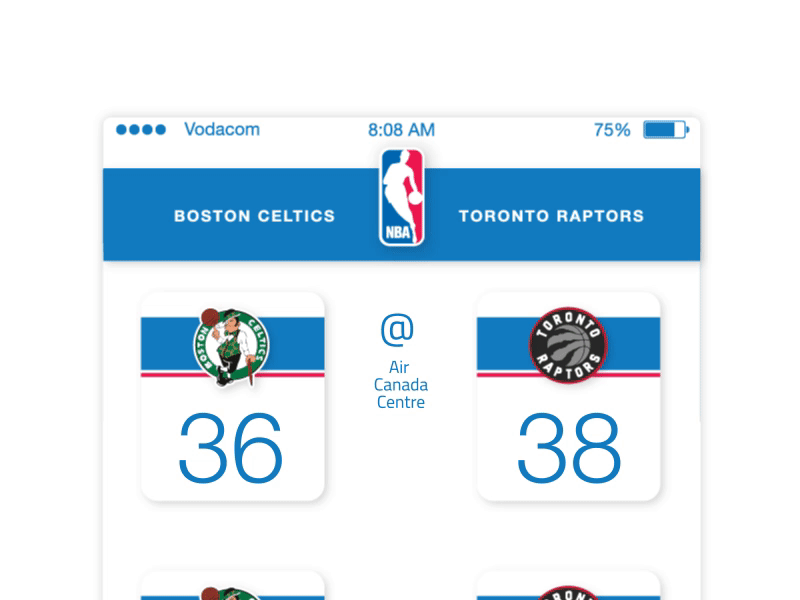 NBA Pull down refresh :) icon design interactive design pull down refresh