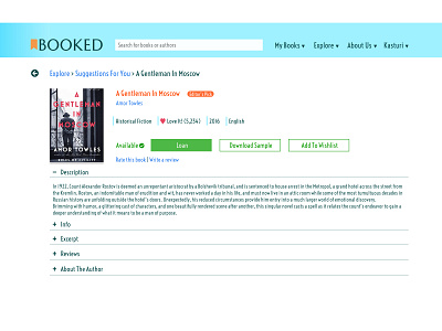 BOOKED - Book Details