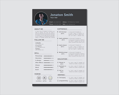 RESUME DESIGN branding cover lrtter cv writing design graphic design professonal resume resume design