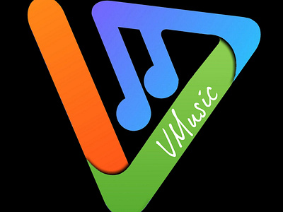 Vmusic logo app branding design icon illustration logo ui ux vector