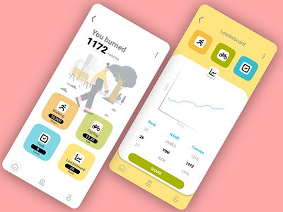 HEALTH TRACKER 3d animation app branding design graphic design icon illustration logo motion graphics typography ui ux vector