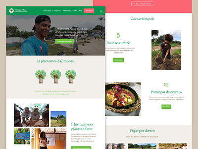 Verdejar d'Ajuda homepage brazil environmental ngo webdesign