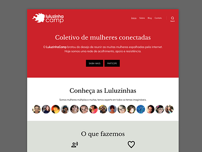Luluzinhacamp homepage brazil coblocks colective feminist webdesign