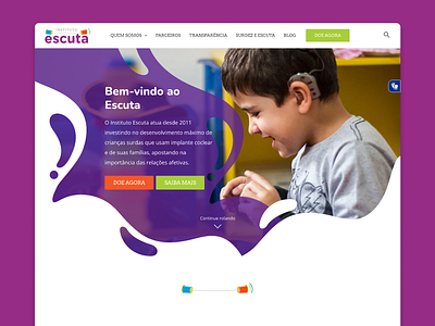 Instituto Escuta homepage brazil ngo webdesign wordpress