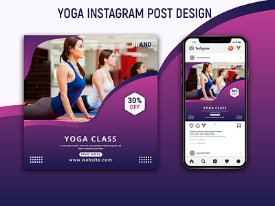 Yoga Instagram Post Design ads banner advertising banner design branding concept day of yoga facebook ad instagram post instagram stories meditation training woman yoga yoga class yoga pose yoga social media post